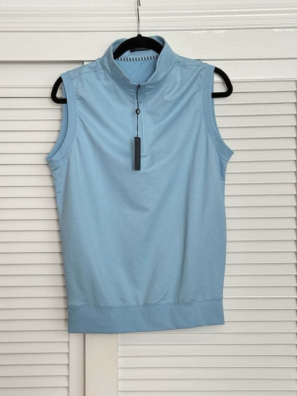 Turtleson Baxter Quarter-Zip Vest Sky Blue Size S